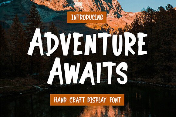 Adventure Awaits: A Bold Display Font for Creative Projects