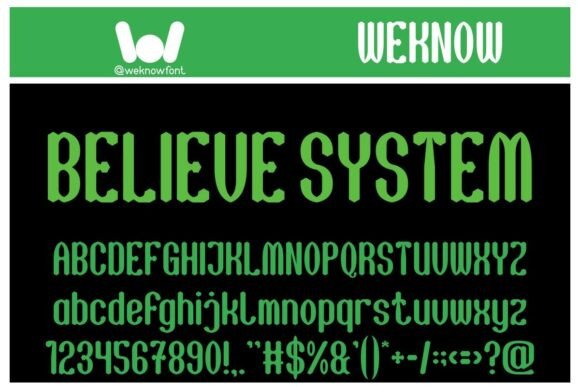 Believe System: A Stylish Retro Display Typeface