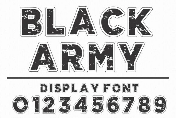 Black Army: The Bold, Grunge Display Font for Rugged Designs