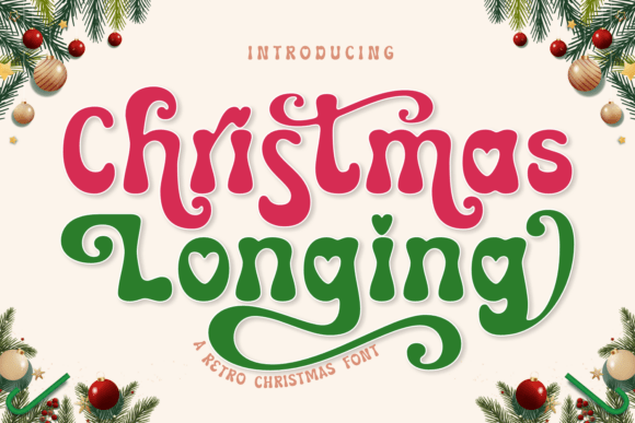 Christmas Longing: A Retro Font for Festive Designs