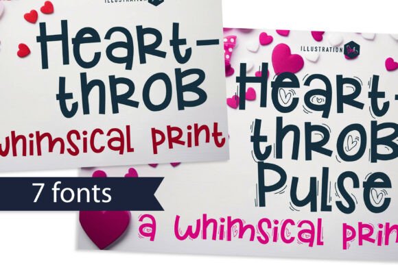 Heart Throb: A Dynamic and Whimsical Display Typeface