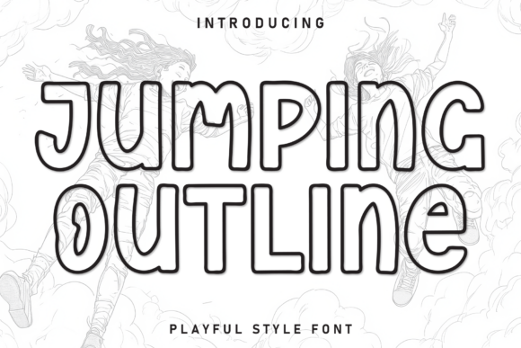 Jumping Outline: A Playful Display Font for Creative Projects