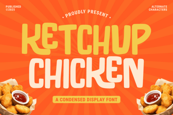 Ketchup Chicken: A Bold Display Font for Flavorful Designs