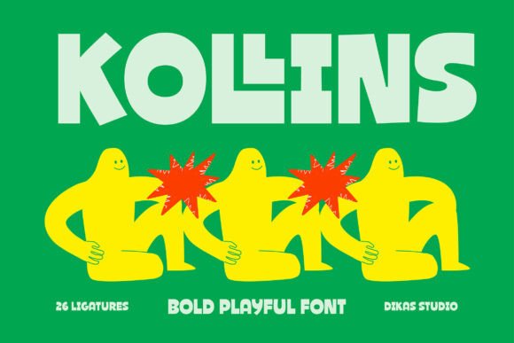Kollins: A Bold Hand-Drawn Sans Serif for Energetic Design