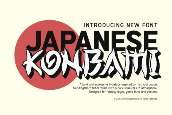 Konbami: A Bold Japanese Display Typeface for Impactful Design