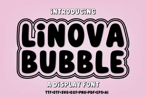 Linova Bubble: A Playful Display Typeface for Vibrant Designs