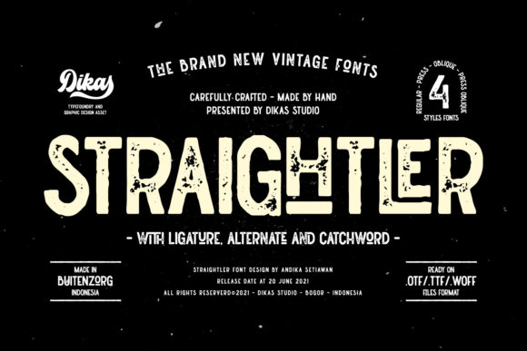 Straightler: A Bold Display Font for Striking Designs