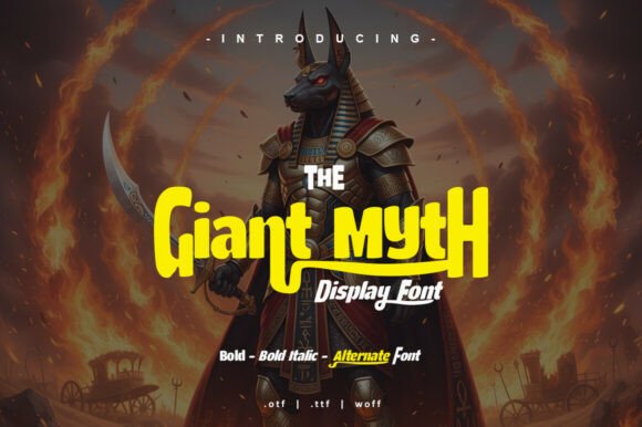 The Giant Myth: A Display Font for Bold, Epic Designs